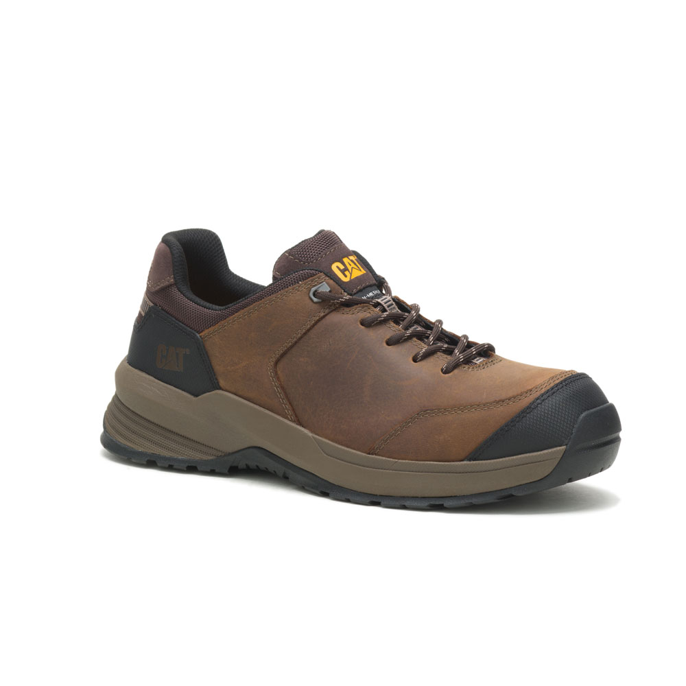 Caterpillar Streamline 2.0 Leather Ct / Astm/Comp Toe - Mens Safety Shoes - Brown - NZ (318NFJSYO)